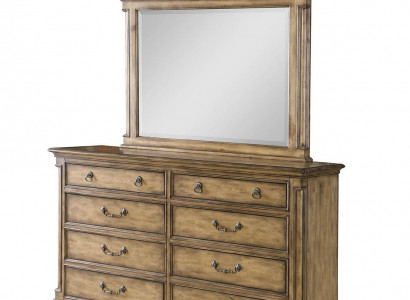 Mirror Dresser Cabinet Dressers Sideboard Bedroom Set Wood Modern Style 2-piece